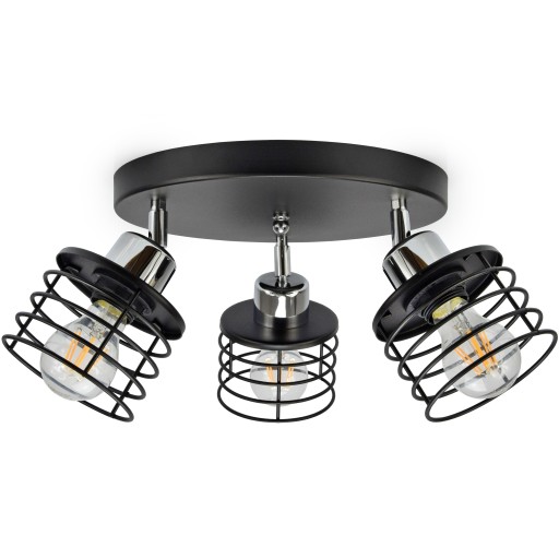 LAMPA SUFITOWA PLAFON ŻYRANDOL EDISON LOFT LED