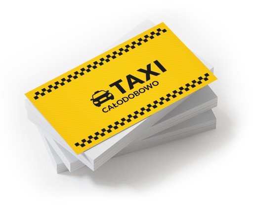 WIZYTÓWKI TAXI 200szt 350g PROJEKT GRATIS