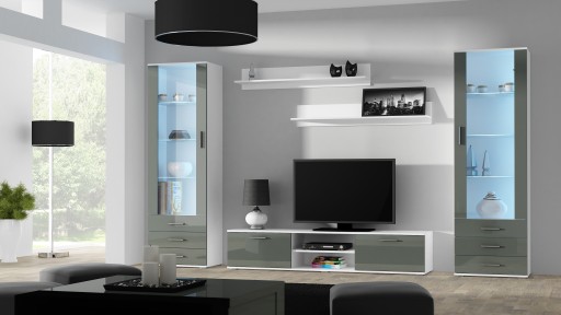 Zestaw SOHO 4 fronty wysoki połysk LED- CAMA MEBLE