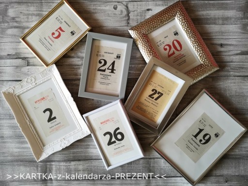 Kartka z kalendarza 1955 - 69 urodziny - 69 lat - prezent