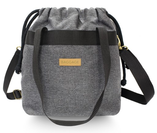TOREBKA WOREK BAGGAGE TORBA CIEMNO SZARA GRAFITOWA