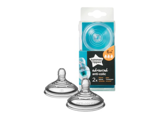 TOMMEE TIPPEE SMOCZEK DO BUTELKI ANTYKOLKOWY 6M X2
