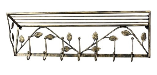 Kuty wieszak na ubrania OMA z półką 80cm metalowy