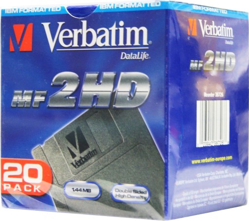 Verbatim NOWE Dyskietki MF 2HD 1,44MB op 20 sztuk
