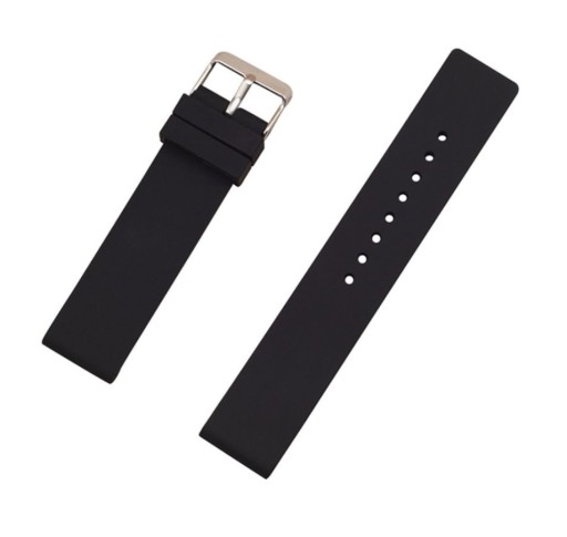 Pasek do zegarka silikonowy 20mm czarny