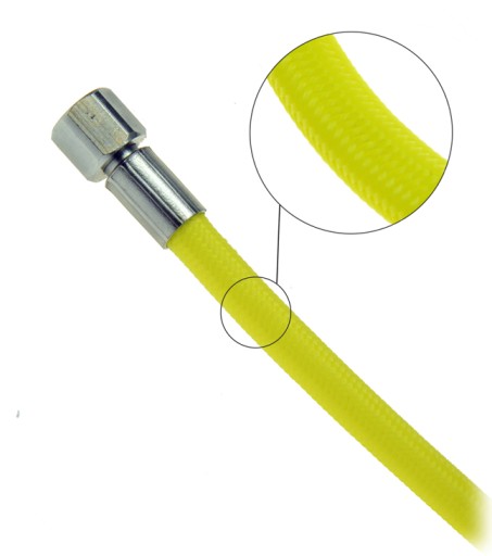 WĄŻ LP 1,20 M ŻÓŁTY PROFLEX, W OPLOCIE