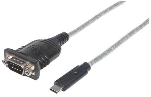 Manhattan Adapter konwerter USB-C na Serial COM/RS232 PL-2303RA 45cm