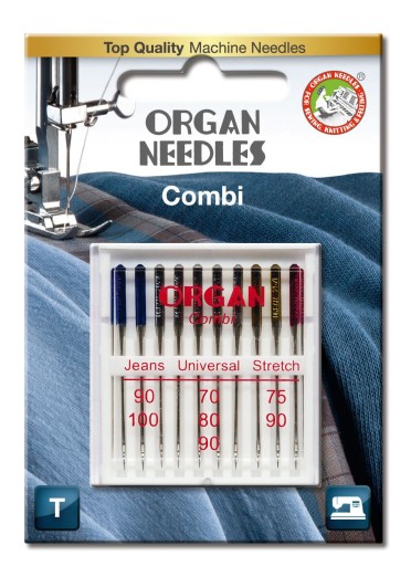 IGŁY do maszyny szycia ORGAN COMBI półpłaskie BLIS