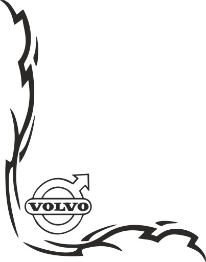 naklejka VOLVO naroznik
