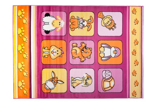 DYWAN FUN KIDS 100x160 DZIECI Żółwik Osiołek 59f