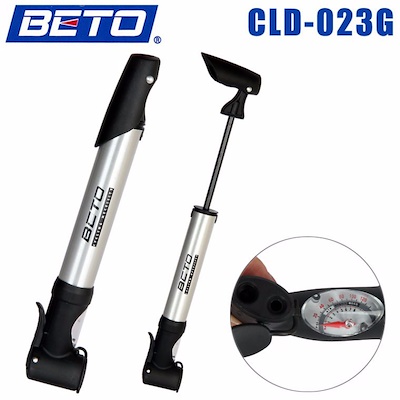 mini pompka BETO CLD-023G + uchwyt + manometr ALU
