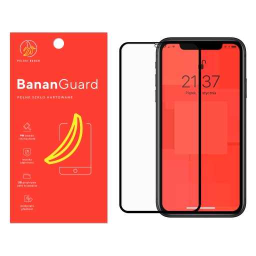 Szkło hartowane 5D BananGuard pełne do Apple iPhone 11