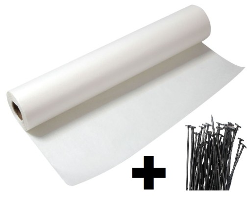 GEOWŁÓKNINA, WŁÓKNINA 300g 0,5mx50m ATESTOWANA 50x5000cm +GRATIS