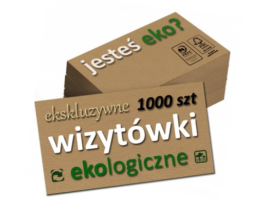 WIZYTÓWKI EKOLOGICZNE 1000 szt