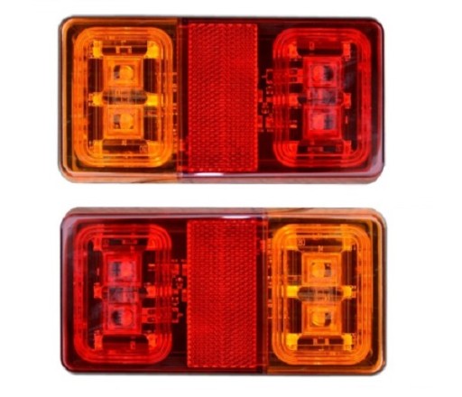 LAMPA ledowa przyczepy KOMPLET TYŁ ZESPOLONA 2 szt