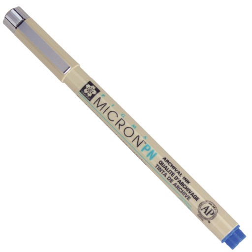 CIENKOPIS ŻELOWY tradycyjny ze SKUWKĄ Sakura Pigma Micron NIEBIESKI 0,4 mm