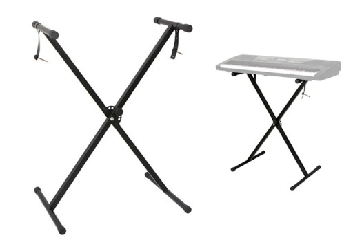 STATYW STOJAK pod KEYBOARD ORGANY KLAWISZE pojedynczy czarny