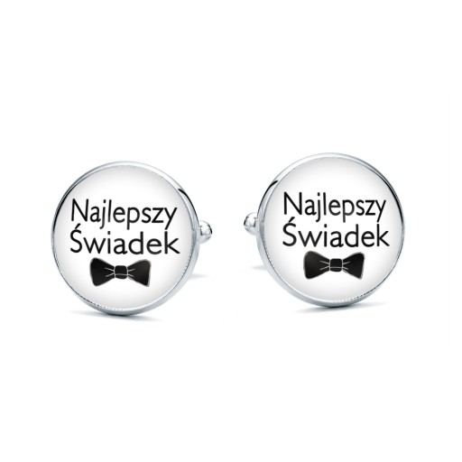 Spinki do mankietów NAJLEPSZY ŚWIADEK ślubne