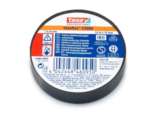 TAŚMA IZOLACYJNA TESA 10M/15MM PVC