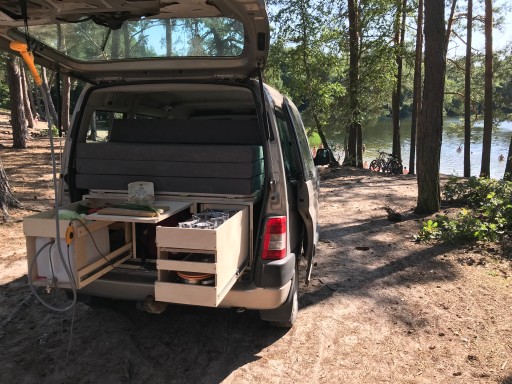 Camper BOX Zabudowa kempingowa TURYSTYCZNA do busa WOOD CAMP TRIP RAW