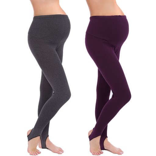 2X LEGGINSY OCIEPLANE CIĄŻA ZAPIĘTKA GETRY PREG-LS