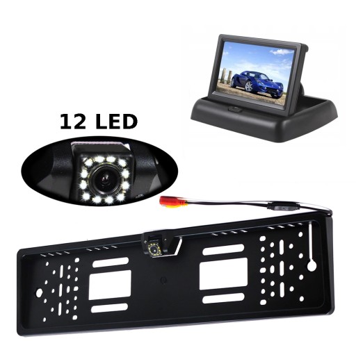 KAMERA COFANIA 12 LED MONITOR 4,3 ZAMYKANY RAM