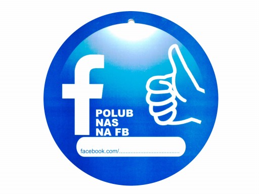 ETYKIETA TABLICZKA ZAWIESZKA FACEBOOK LIKE 15CM
