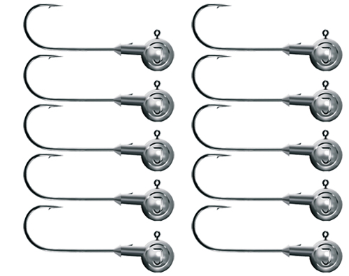 10x główka jigowa JAXON BLACK NICKEL 8g hak 1/0