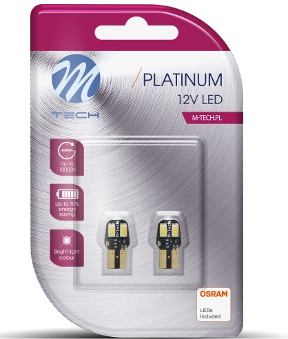2x Żarówka CanBus W5W T10 Osram LED biała /LB806W