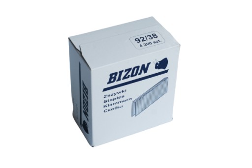 Zszywki stolarskie tapicerskie BIZON 92/38 4 200 sztuk, typ 92 38 mm H-38