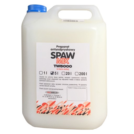 Preparat antyodpryskowy SPAW-MIX TW5000 płyn 5 L