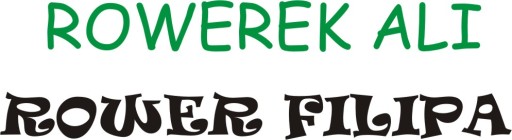 Naklejka IMIĘ DZIECKA na rowerek rower dziecięcy