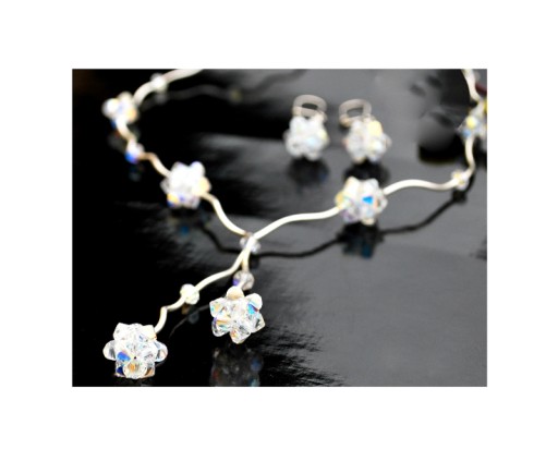KOLIA SLUBNA IMPREZOWA Z KULEK SWAROVSKI