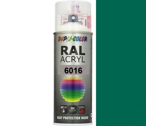 MOTIP RAL ACRYL 6016 POŁYSK DUPLI-COLOR FARBA AKRYL SPRAY 400 ML