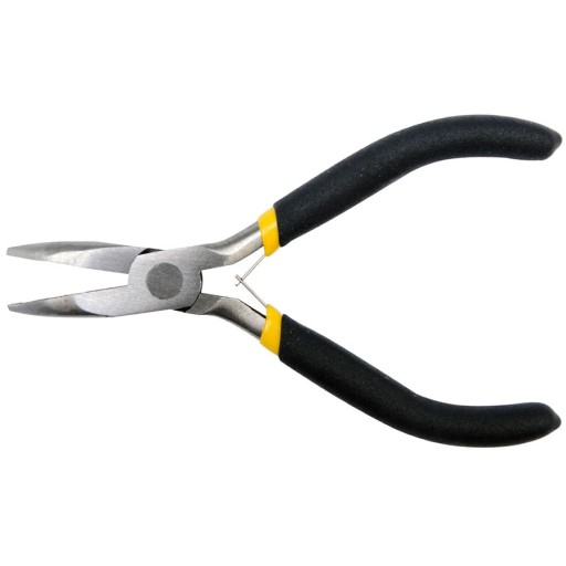 Szczypce wygięte 125mm ząbkowane