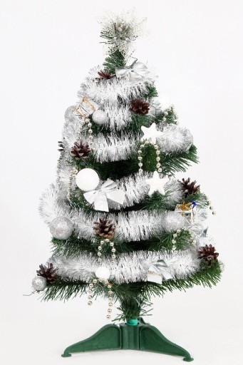 CHOINKA z dekoracją ubrana ORGANZA 80 cm RÓŻNE