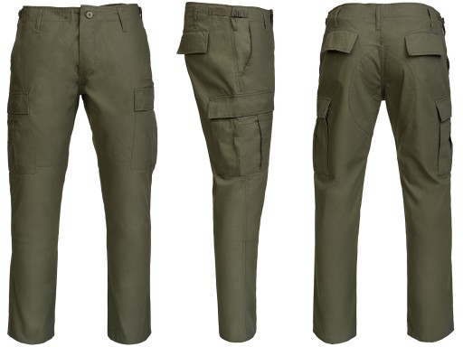Wojskowe SPODNIE BDU RipStop SLIM FIT OLIVE - XXL