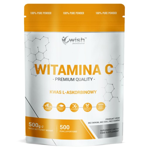 WITAMINA C KWAS L-ASKORBINOWY W PROSZKU 0,5kg Vege