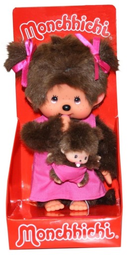 Monchhichi 236200 Dziewczynka z dzieckiem małpka