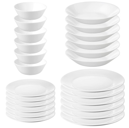 Serwis IKEA Oftast 6 os. 24 elementy miski talerze