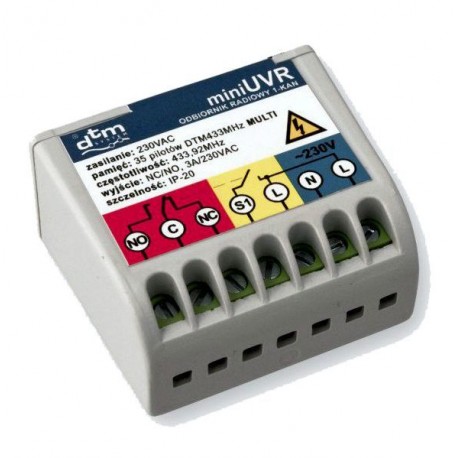 odbiornik DTM UVR MINI, radio, zasilanie 230V