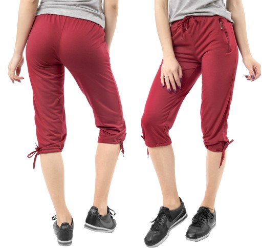Krótkie Spodnie Spodenki Damskie Rybaczki Dresy Capri Bawełniane 8117-2 3XL
