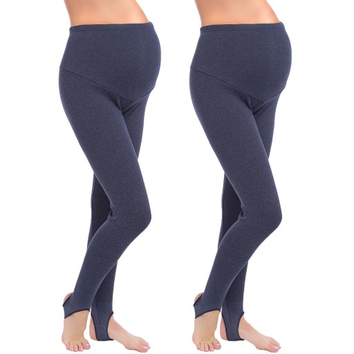 2X LEGGINSY OCIEPLANE CIĄŻA ZAPIĘTKA GETRY PREG-LS