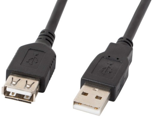 Przedłużacz Lanberg USB 2.0 5m AM-AF USB2.0 black