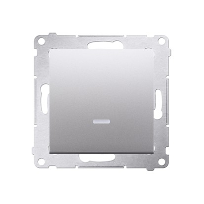 SIMON 54 Łącznik bez piktogramu z podświetleniem srebrny DW6L.01/X/43
