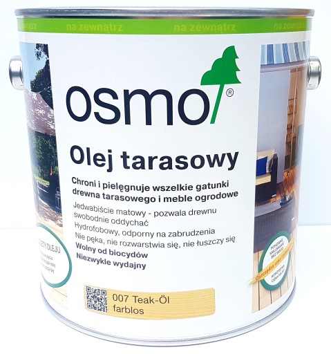 Osmo 007 Olej do tarasów 25l Bezbarwny