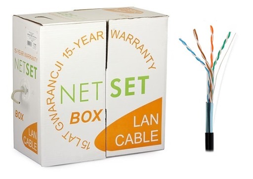 Przewód NETSET F/UTP 5e SKRĘTKA ekranowana PE 305m