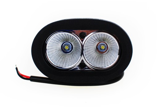 LAMPA LEDOWA ROBOCZA 2 LED BIAŁA 10W 12-24V QUADY ROZPROSZONA