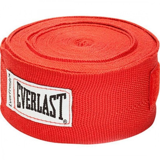 Taśma bokserska EVERLAST 3m spandex/bawełna RED