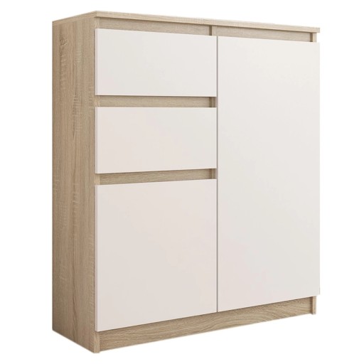 KOMODA 98CM SZAFKA 2 SZUFLADY SONOMA MIX